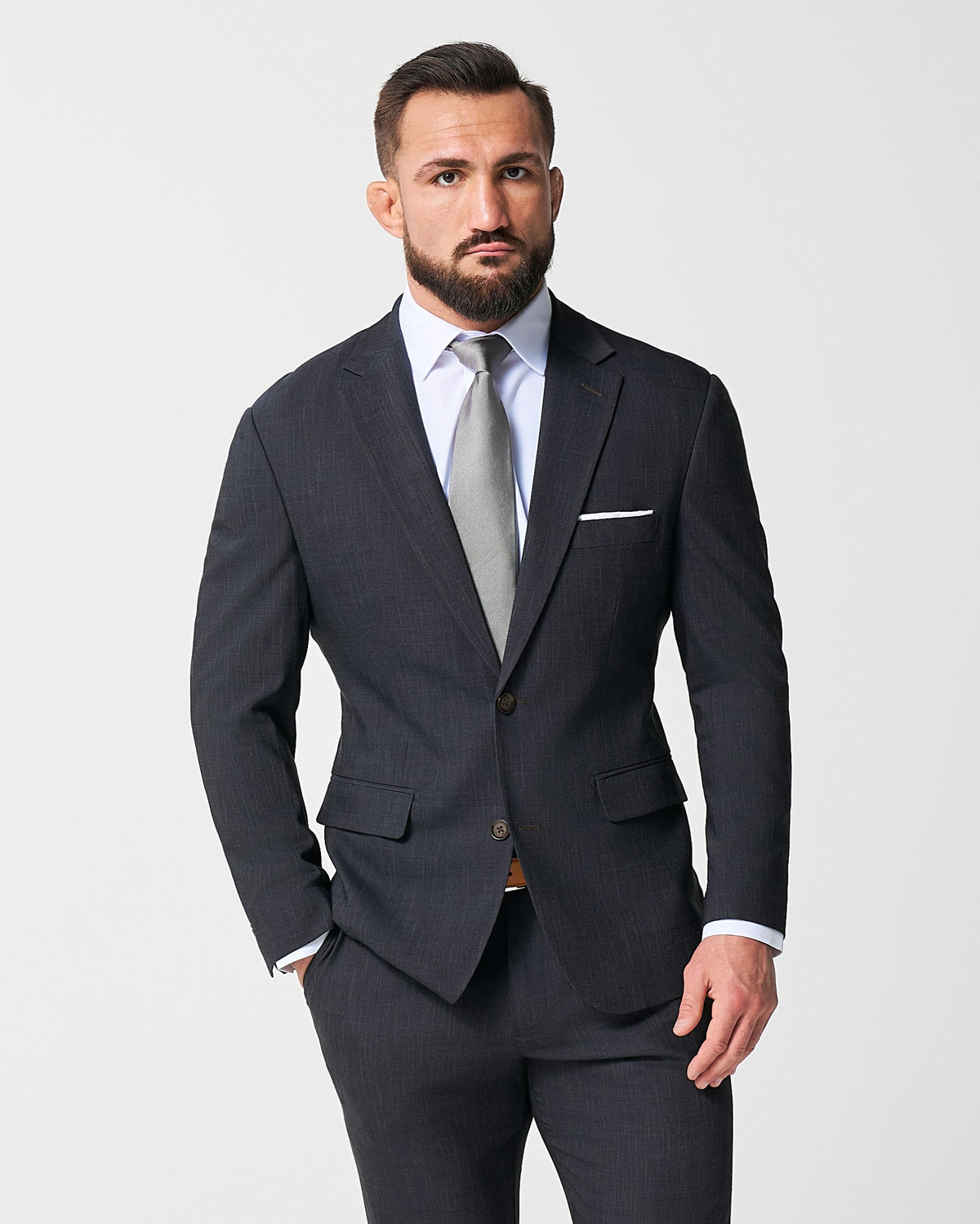 Athletic Fit Stretch Blazer - Heathered Midnight Navy | State & Liberty Blazers|Suits