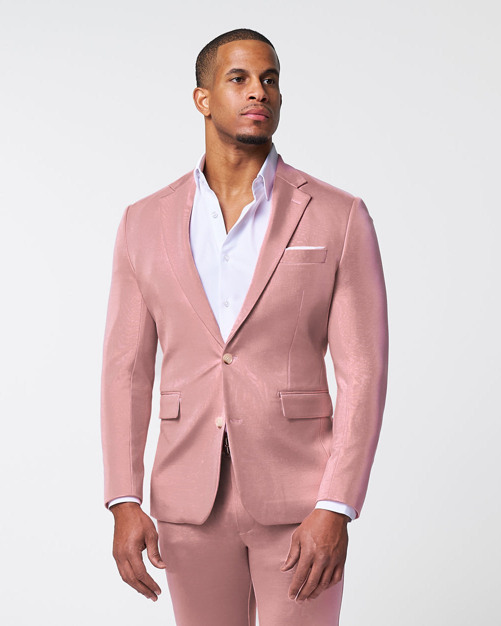 Athletic Fit Stretch Blazer - Solid Rose | State & Liberty Blazers|Suits