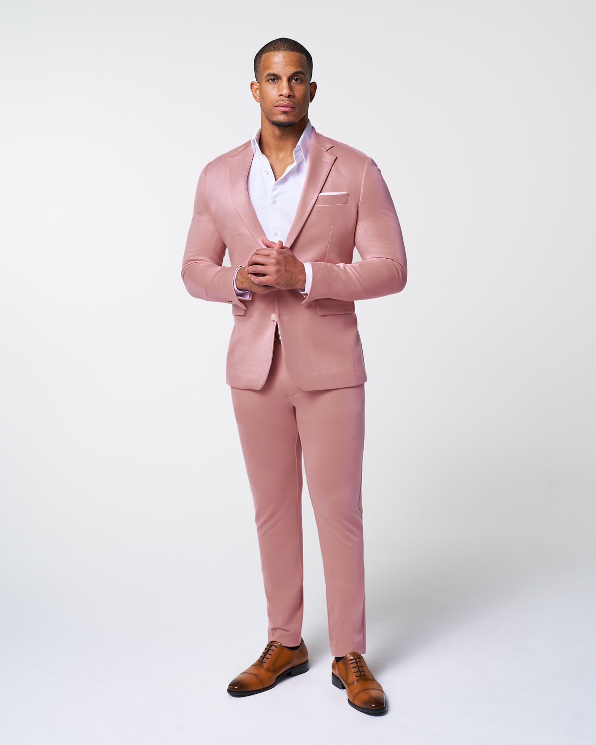 Athletic Fit Stretch Blazer - Solid Rose | State & Liberty Blazers|Suits
