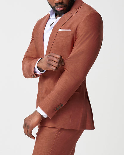 Athletic Fit Stretch Blazer - Heathered Burnt Orange | State & Liberty Blazers|Suits