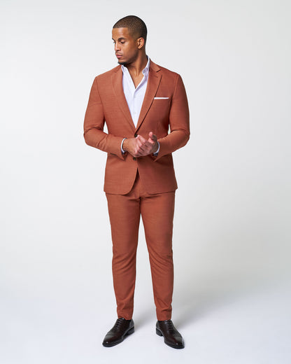 Athletic Fit Stretch Blazer - Heathered Burnt Orange | State & Liberty Blazers|Suits