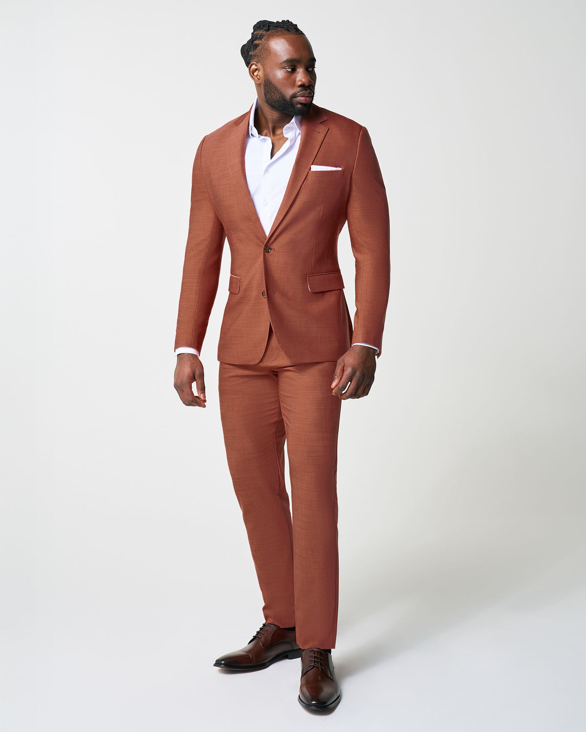 Athletic Fit Stretch Blazer - Heathered Burnt Orange | State & Liberty Blazers|Suits