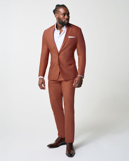 Athletic Fit Stretch Blazer - Heathered Burnt Orange | State & Liberty Blazers|Suits