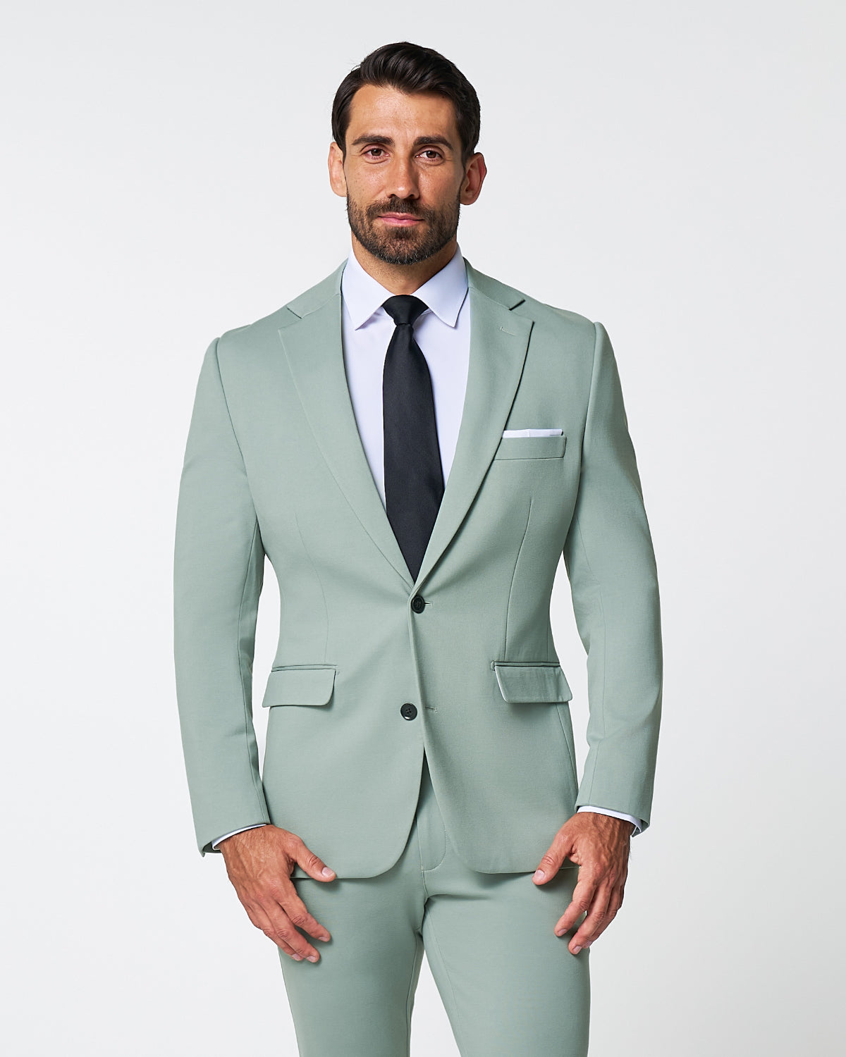 Athletic Fit Stretch Blazer - Solid Dusty Sage | State & Liberty Blazers|Suits
