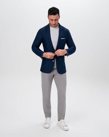 Athletic Fit Stretch Blazer - Navy Seersucker | State & Liberty Blazers|Suits