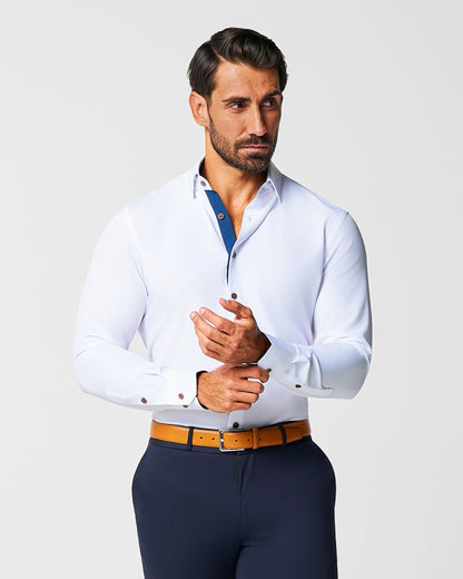 "The Springer" Limited Edition: White with Navy Accents | State & Liberty Dress Shirts