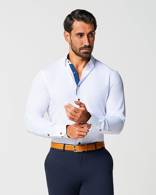 "The Springer" Limited Edition: White with Navy Accents | State & Liberty Dress Shirts