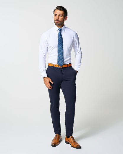 "The Springer" Limited Edition: White with Navy Accents | State & Liberty Dress Shirts