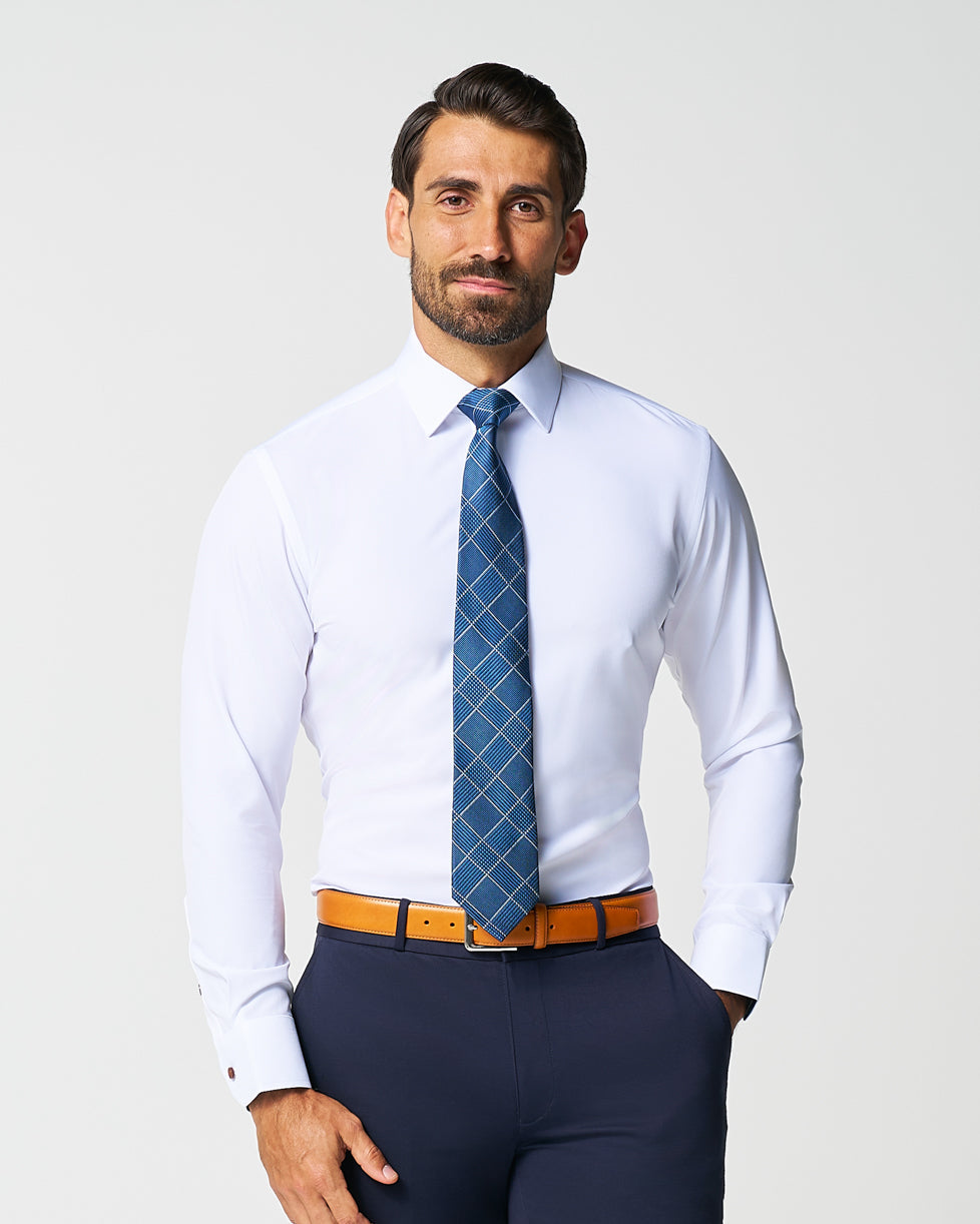 "The Springer" Limited Edition: White with Navy Accents | State & Liberty Dress Shirts