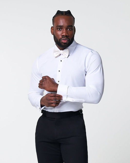 The Solid White Tuxedo Shirt | State & Liberty Dress Shirts
