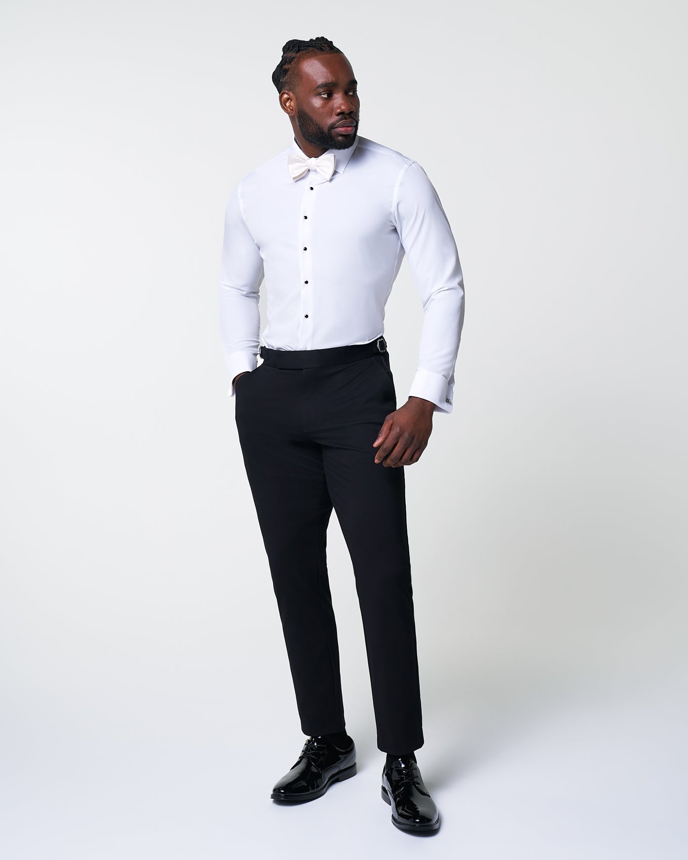 The Solid White Tuxedo Shirt | State & Liberty Dress Shirts