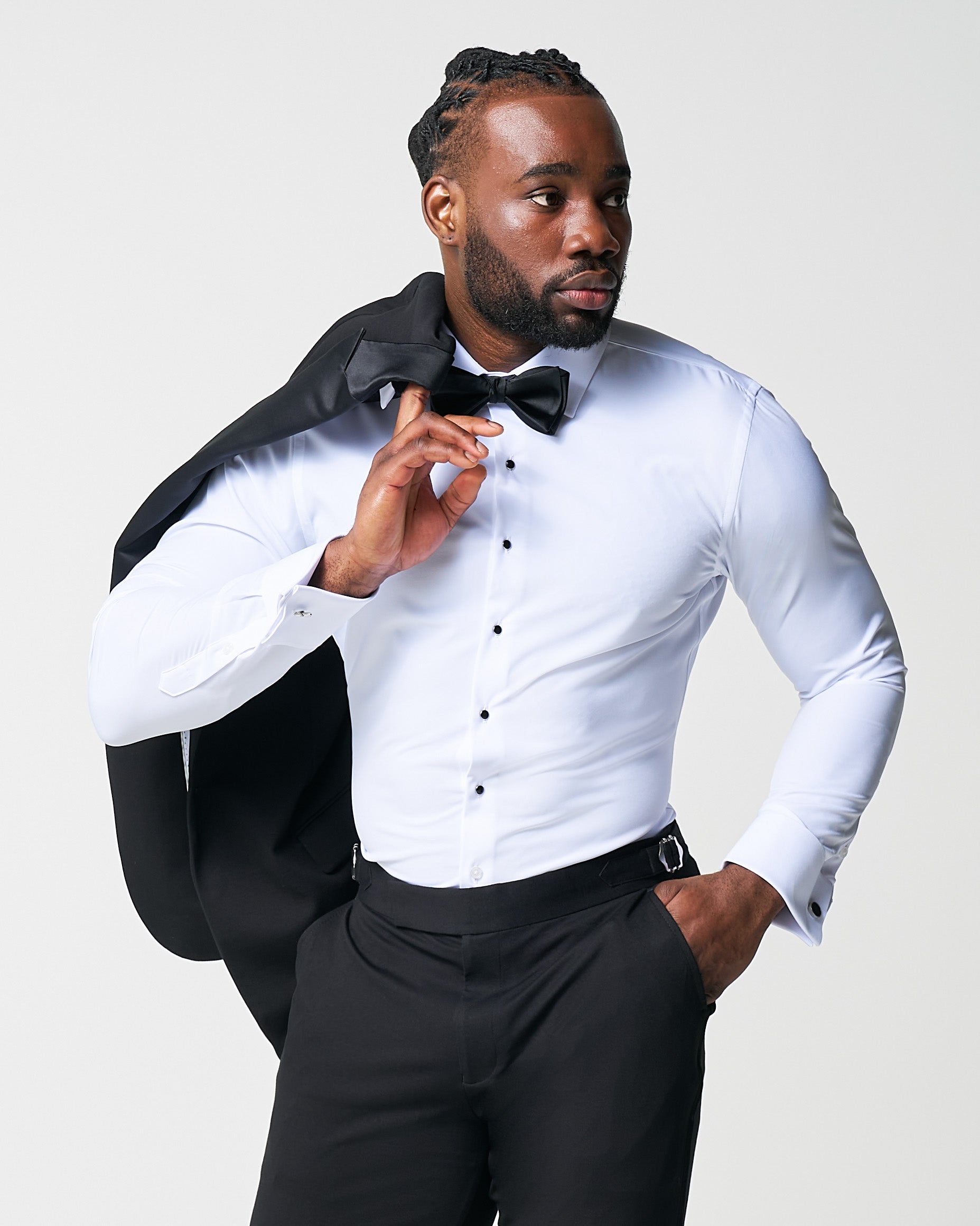 The Solid White Tuxedo Shirt | State & Liberty Dress Shirts