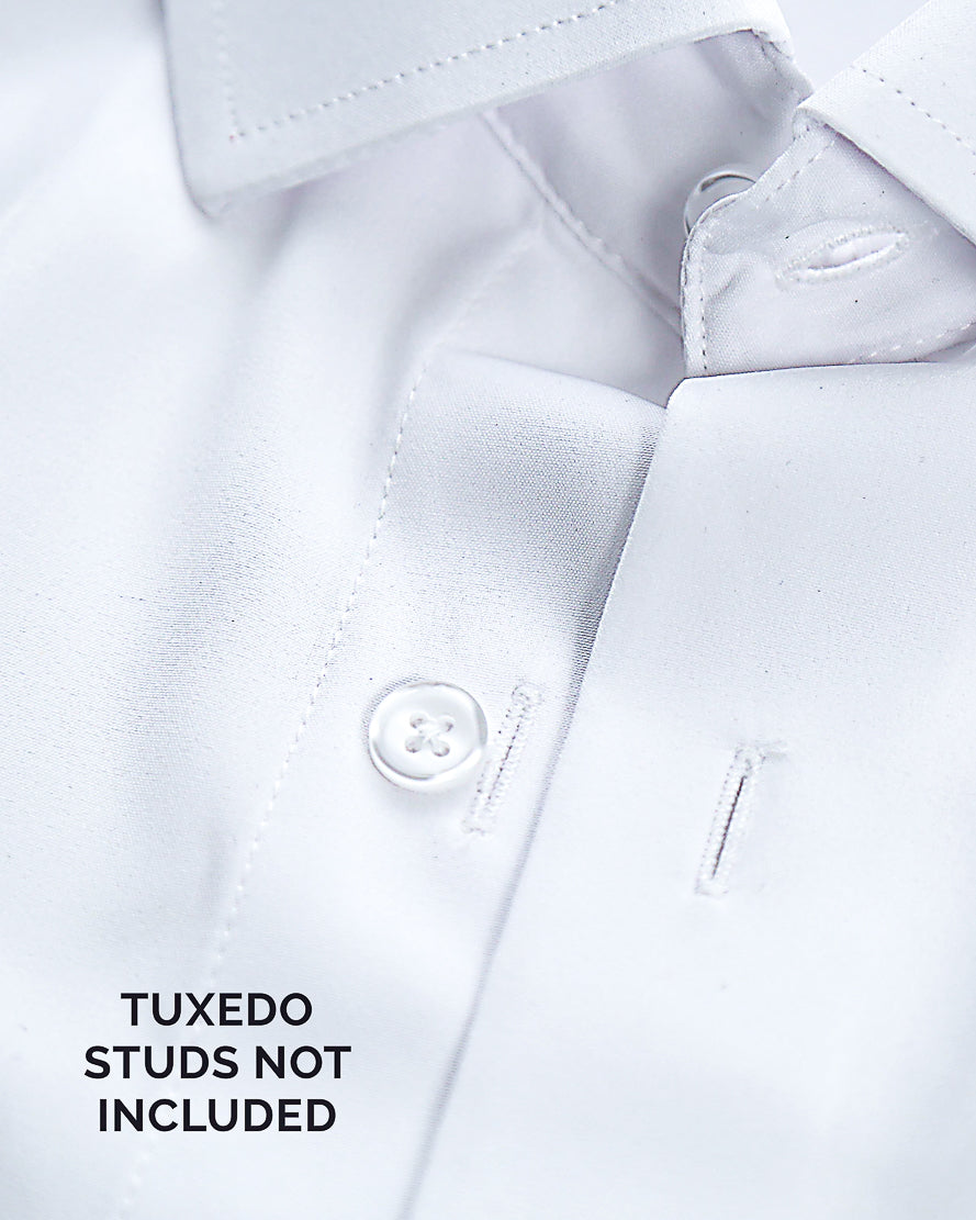 The Solid White Tuxedo Shirt | State & Liberty Dress Shirts