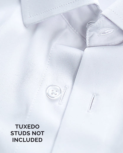 The Solid White Tuxedo Shirt | State & Liberty Dress Shirts