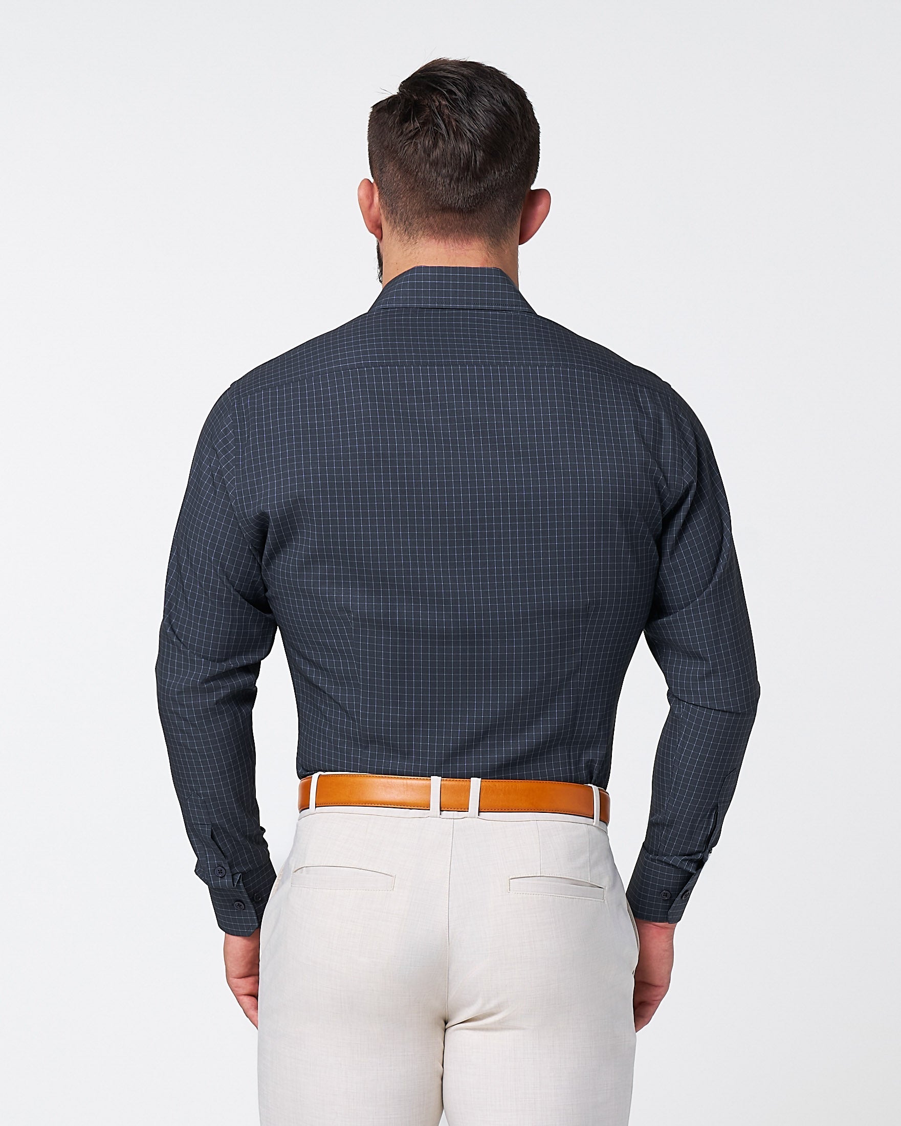 "The Lakewood" White Small Windowpane | State & Liberty Dress Shirts