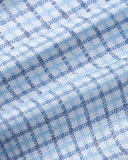 "The Sidney" Light Blue, White & Navy Faded Check | State & Liberty Dress Shirts