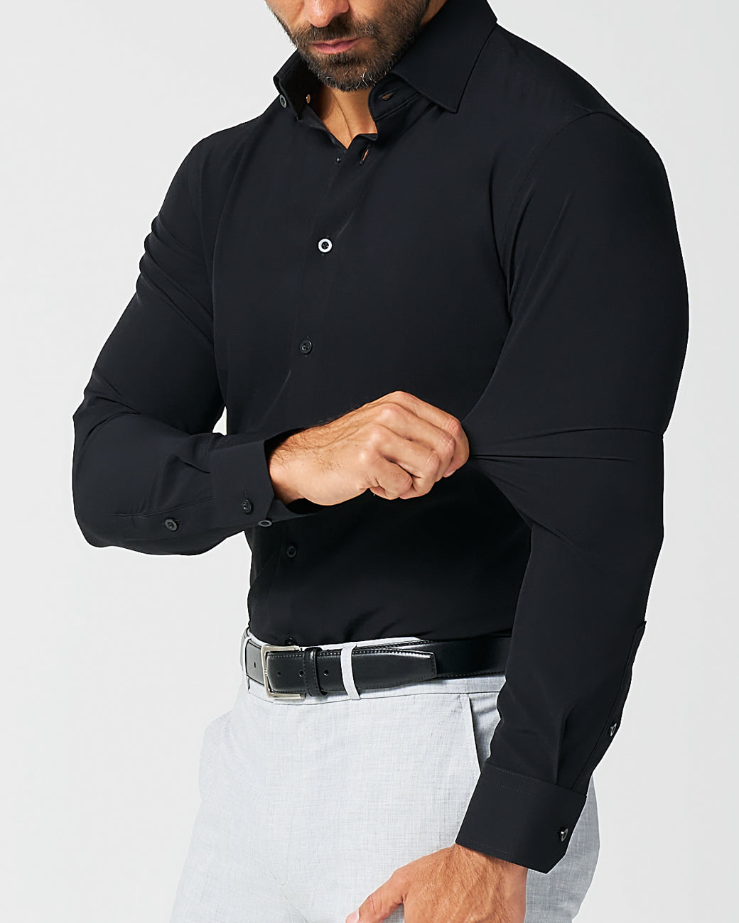 "The Von" Solid Black | State & Liberty Dress Shirts