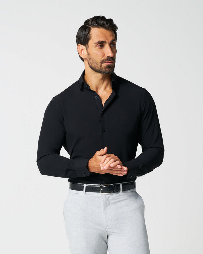 "The Von" Solid Black | State & Liberty Dress Shirts
