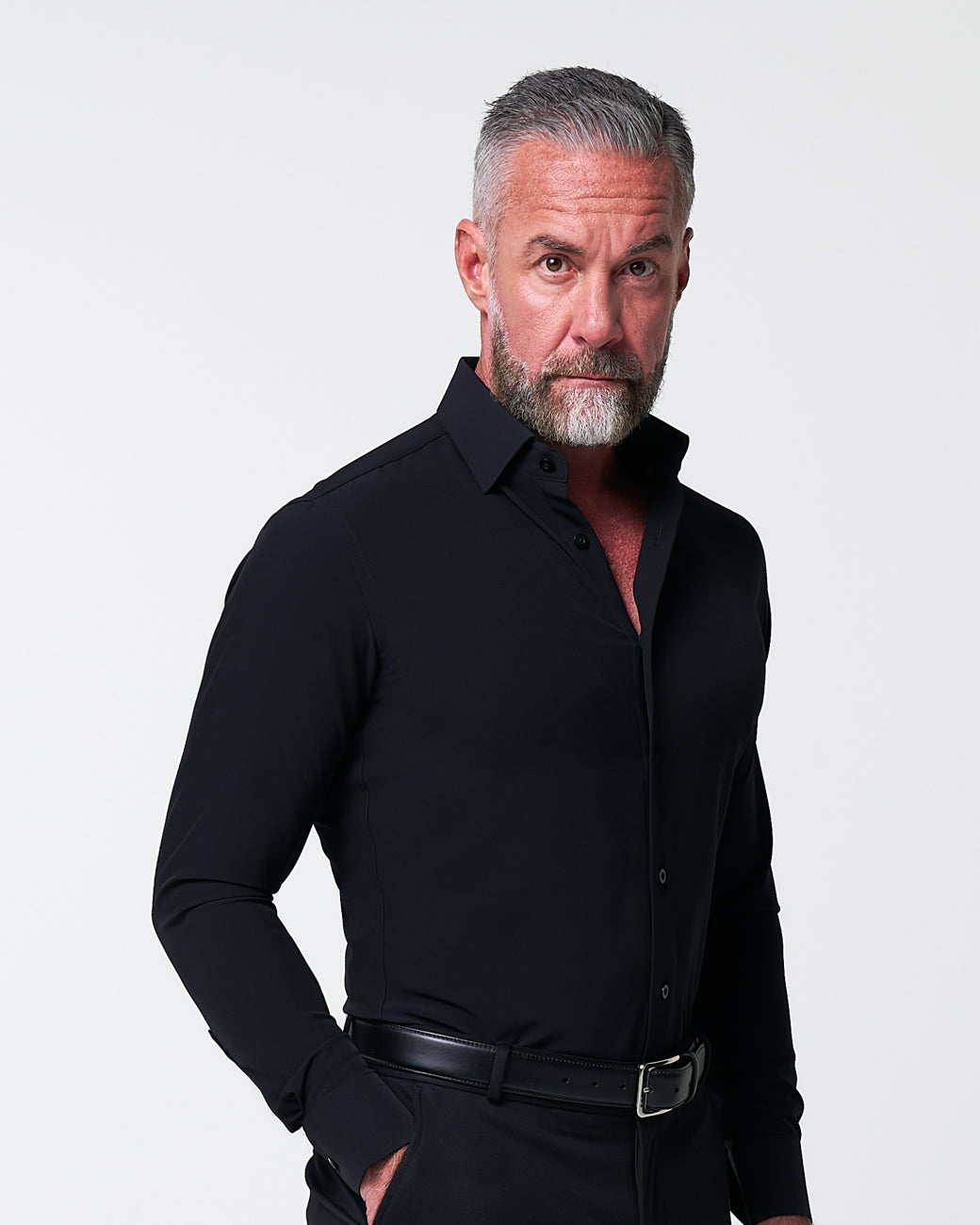 "The Von" Solid Black | State & Liberty Dress Shirts
