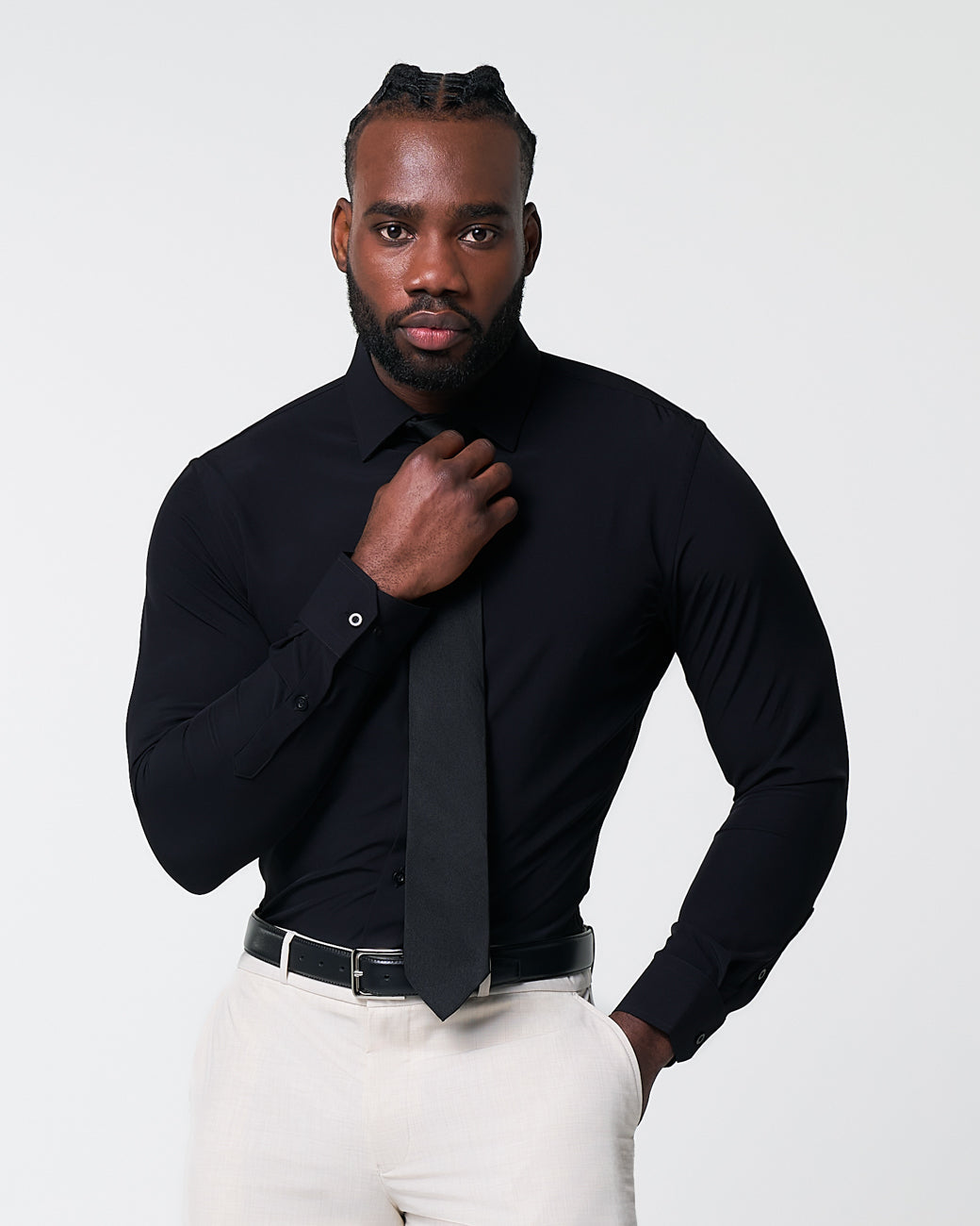 "The Von" Solid Black | State & Liberty Dress Shirts