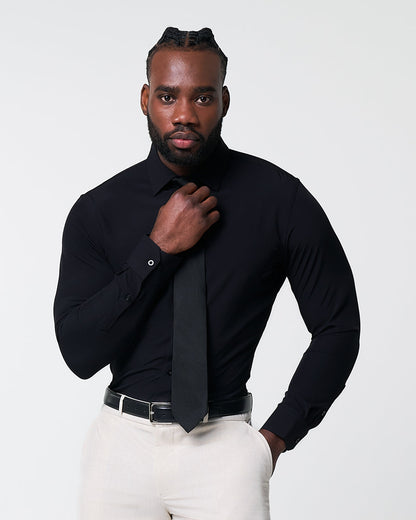 "The Von" Solid Black | State & Liberty Dress Shirts