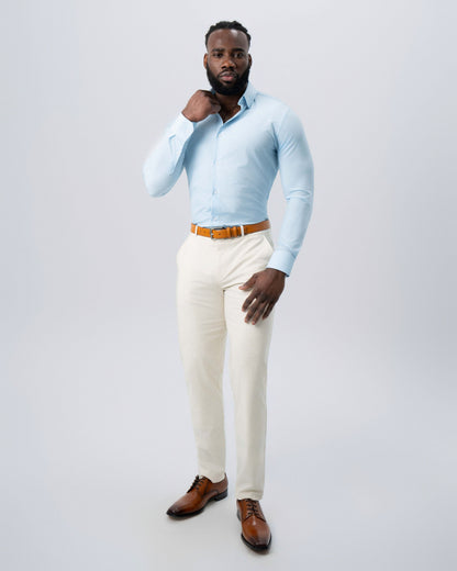 "The Stone" Light Blue Micro Diamond Geo Print | State & Liberty Dress Shirts