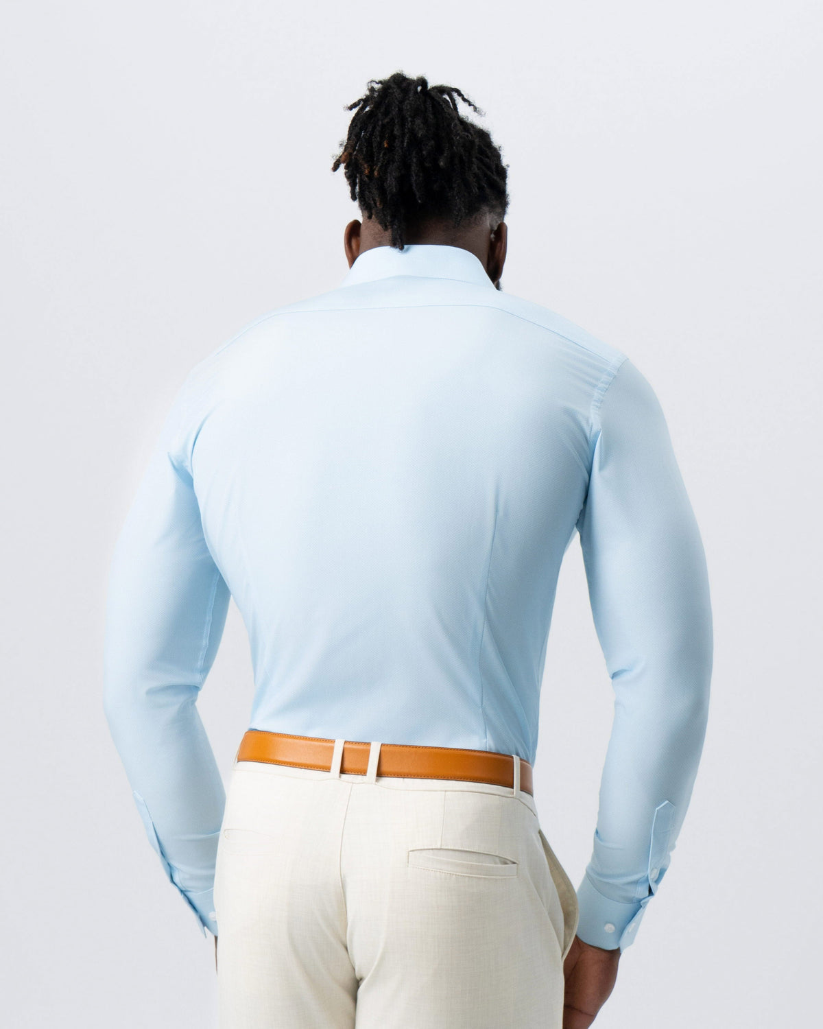 "The Stone" Light Blue Micro Diamond Geo Print | State & Liberty Dress Shirts
