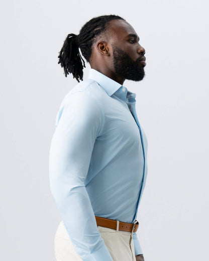 "The Stone" Light Blue Micro Diamond Geo Print | State & Liberty Dress Shirts