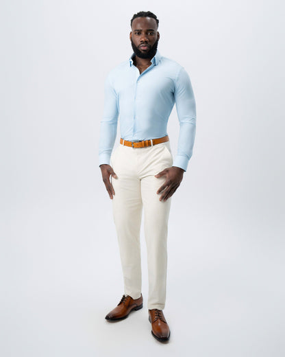 "The Stone" Light Blue Micro Diamond Geo Print | State & Liberty Dress Shirts