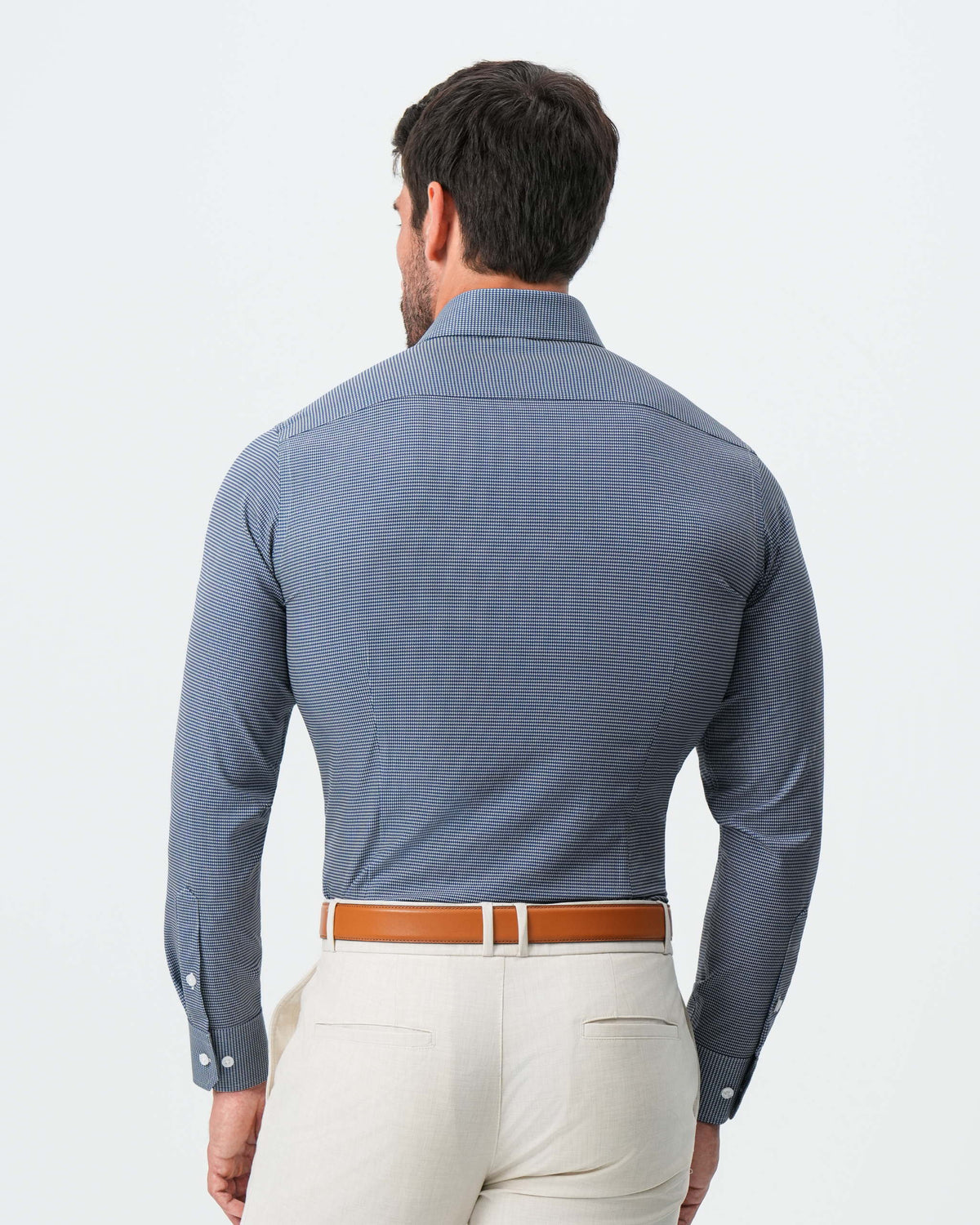 "The Holland" Dark Navy Micro Houndstooth | State & Liberty Dress Shirts