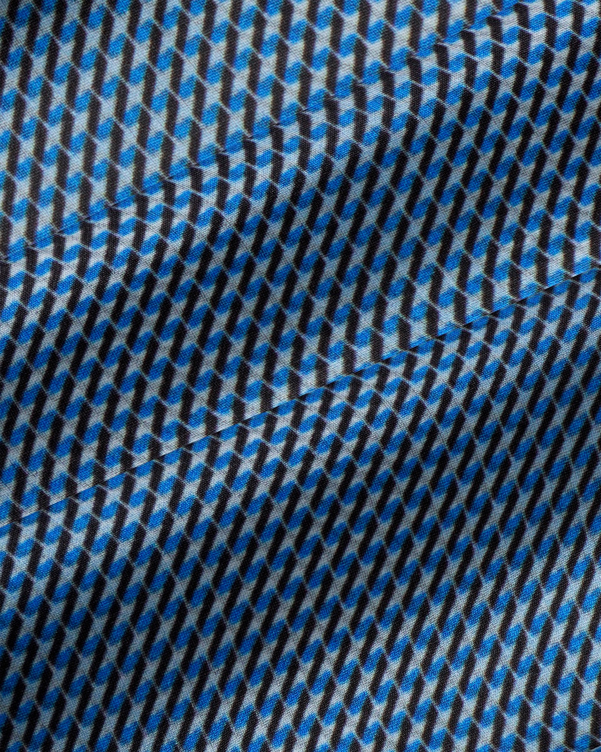 "The Lamar" Light Blue, Black & White Geo Weave | State & Liberty Dress Shirts