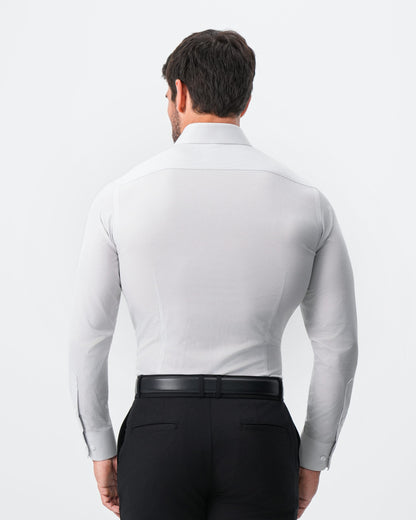 "The Johnny" Mini Grey Dot Print | State & Liberty Dress Shirts