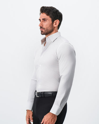 "The Johnny" Mini Grey Dot Print | State & Liberty Dress Shirts