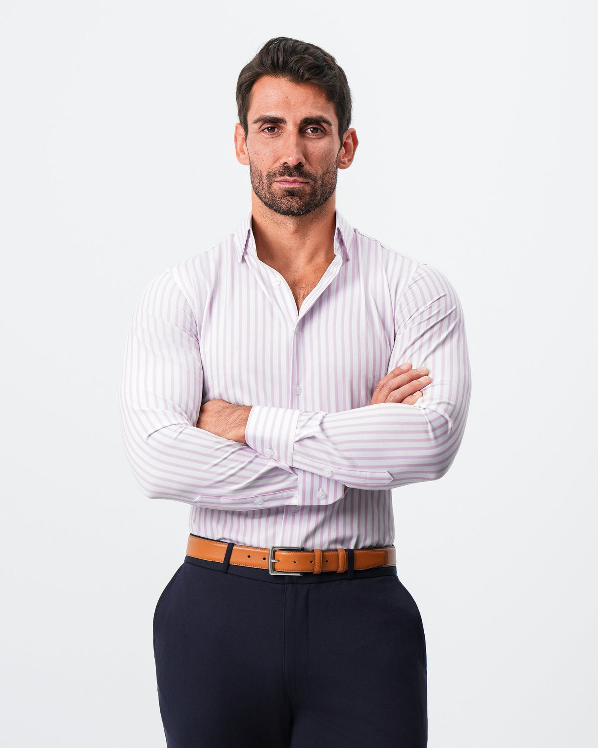 "The Broadway" Pink Mid-Stripe | State & Liberty Dress Shirts