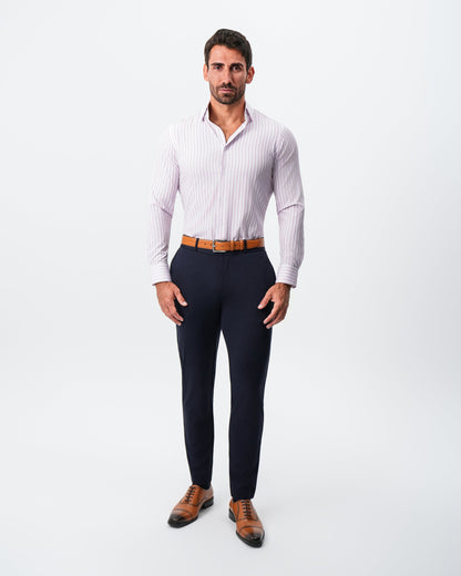 "The Broadway" Pink Mid-Stripe | State & Liberty Dress Shirts
