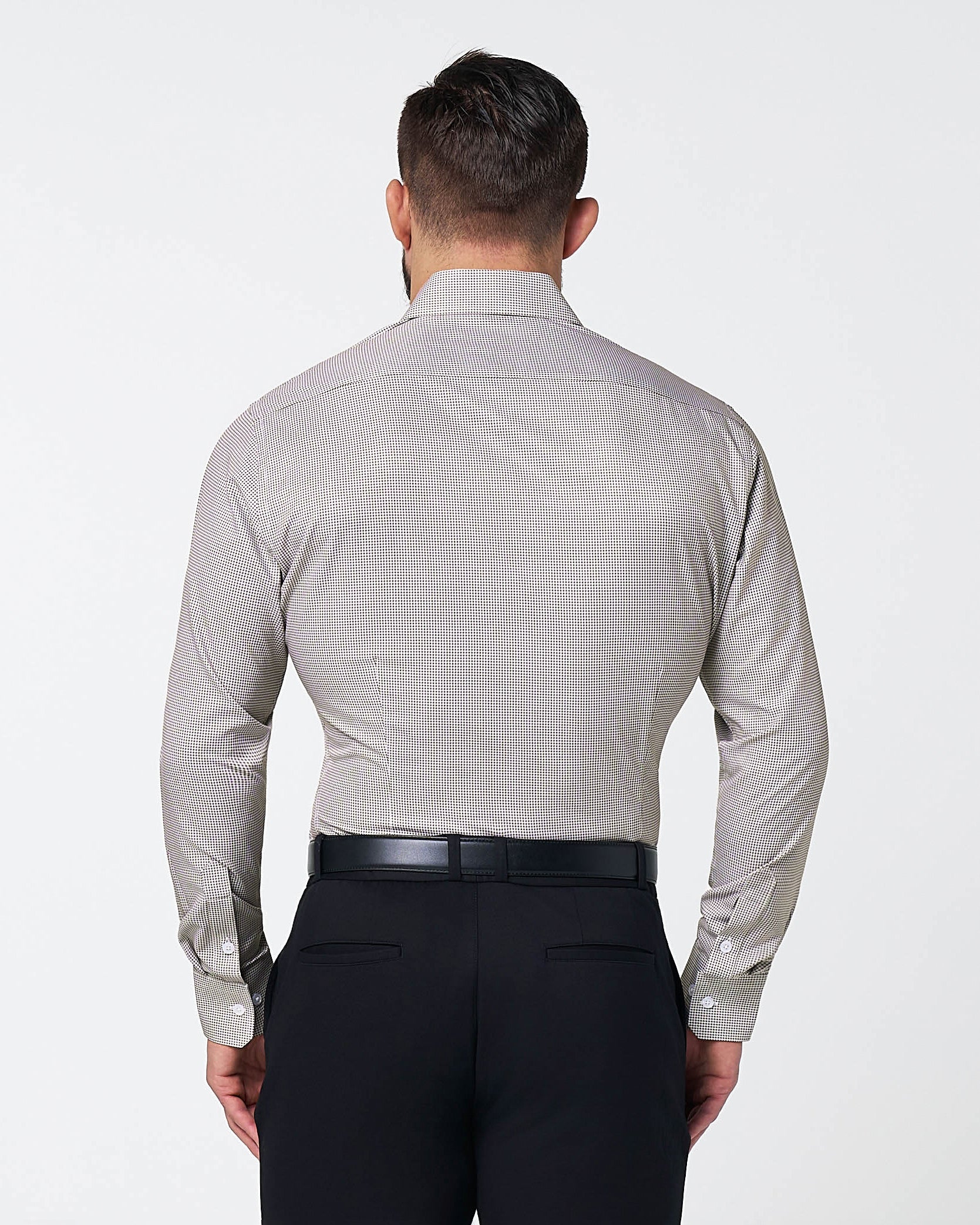 "The Vancouver" Brown Houndstooth | State & Liberty Dress Shirts