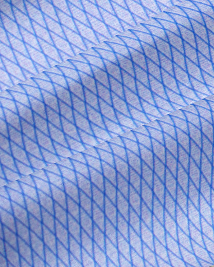 "The Sedona" Sky Blue with Navy Diamond Geo | State & Liberty Dress Shirts