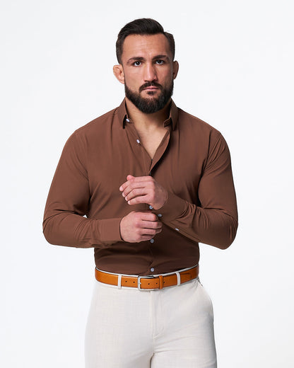 "The Woodland" Solid Brown | State & Liberty Dress Shirts