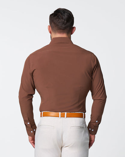 "The Woodland" Solid Brown | State & Liberty Dress Shirts
