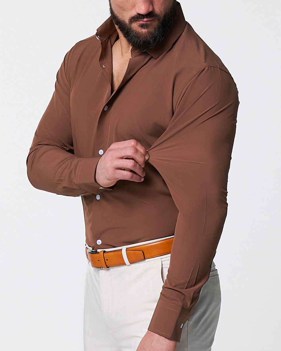 "The Woodland" Solid Brown | State & Liberty Dress Shirts