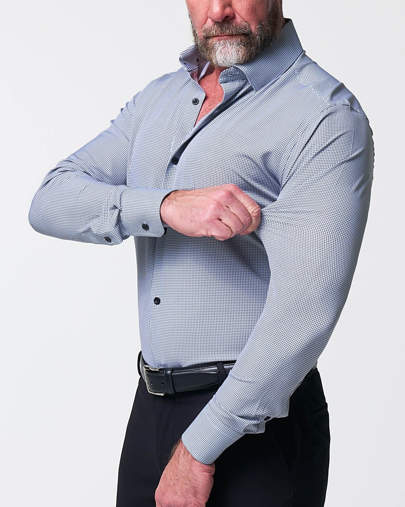 "The Empire" Black Houndstooth | State & Liberty Dress Shirts