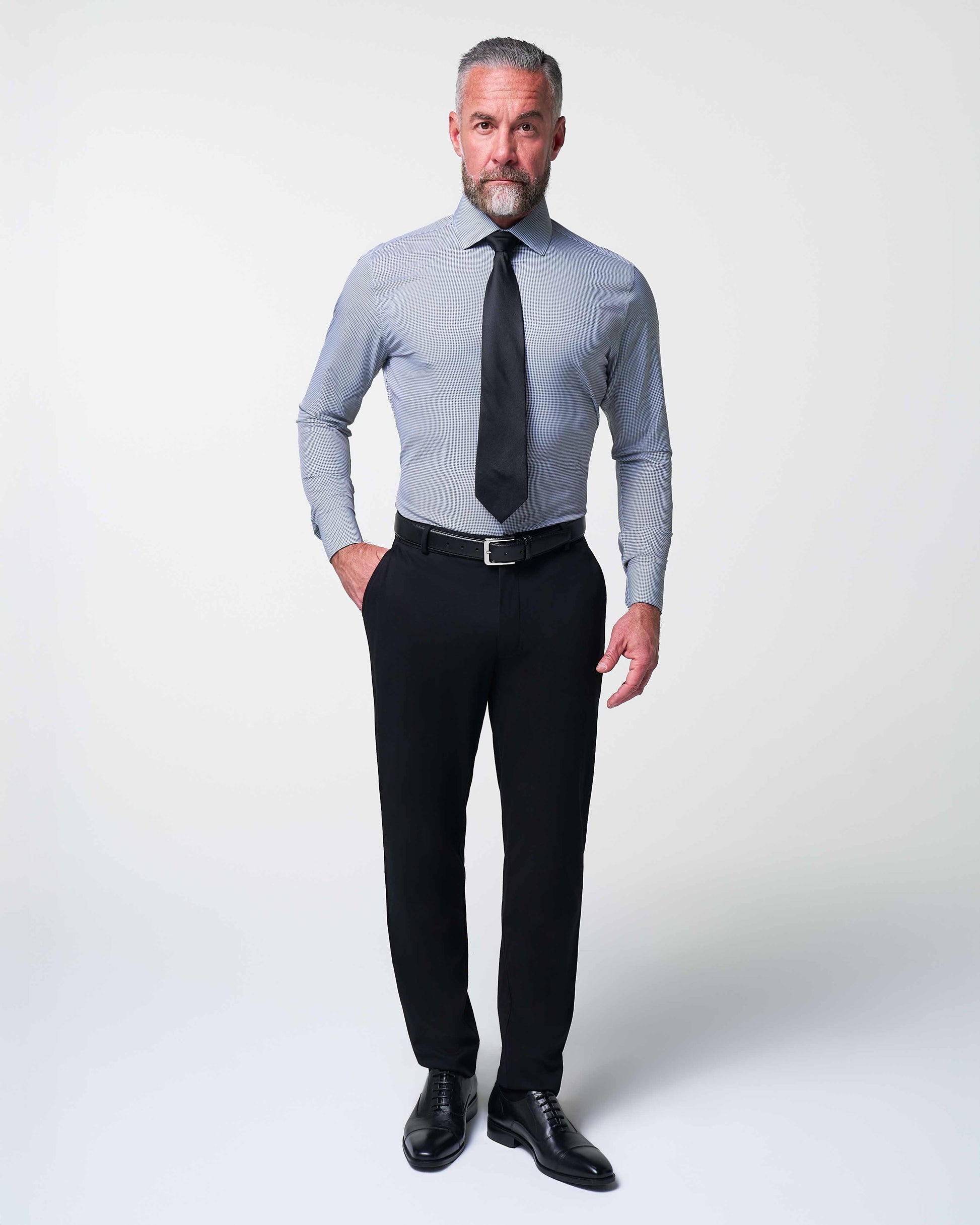 "The Empire" Black Houndstooth | State & Liberty Dress Shirts