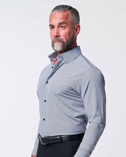 "The Empire" Black Houndstooth | State & Liberty Dress Shirts