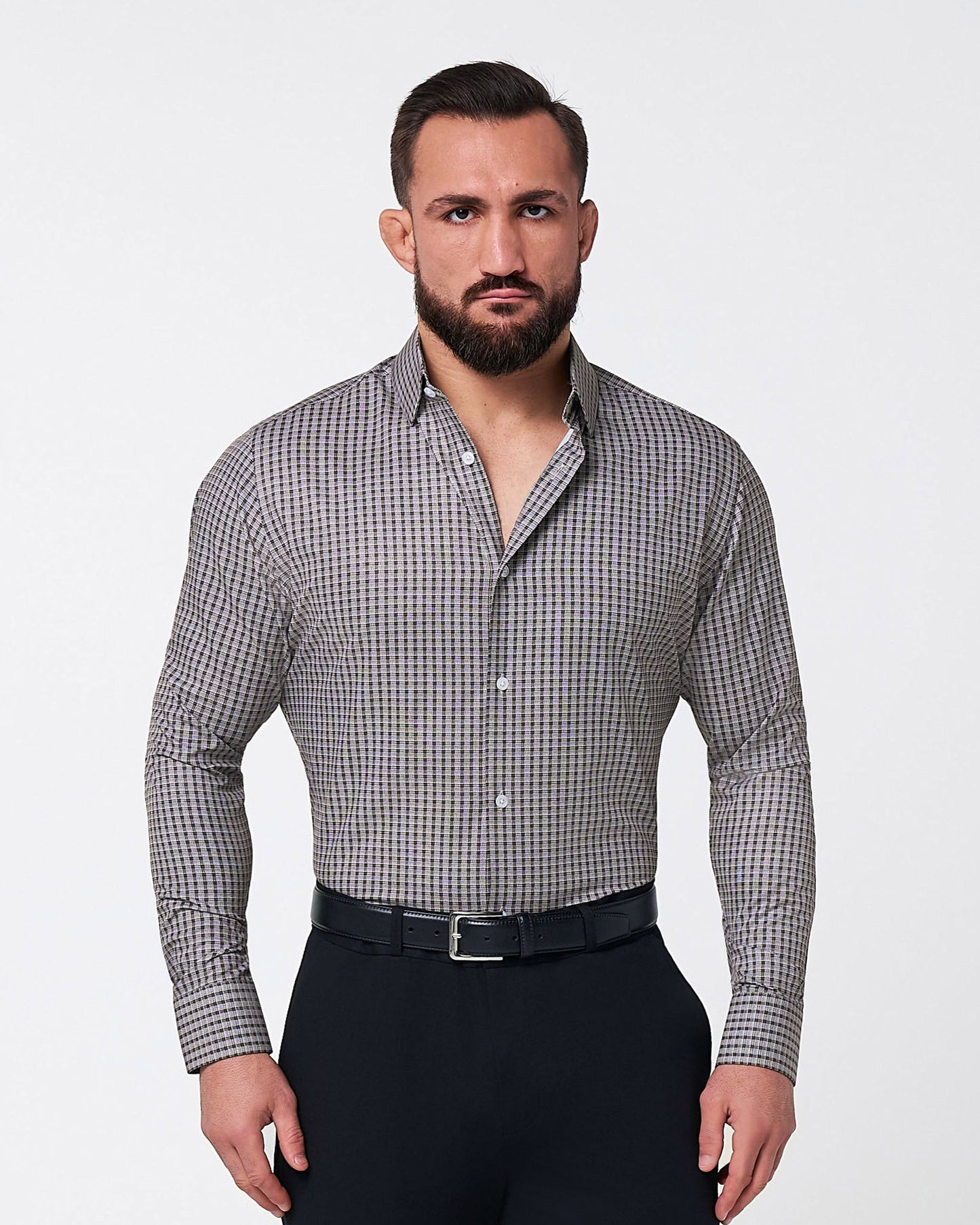 "The Mantle" White & Black Plaid | State & Liberty Dress Shirts