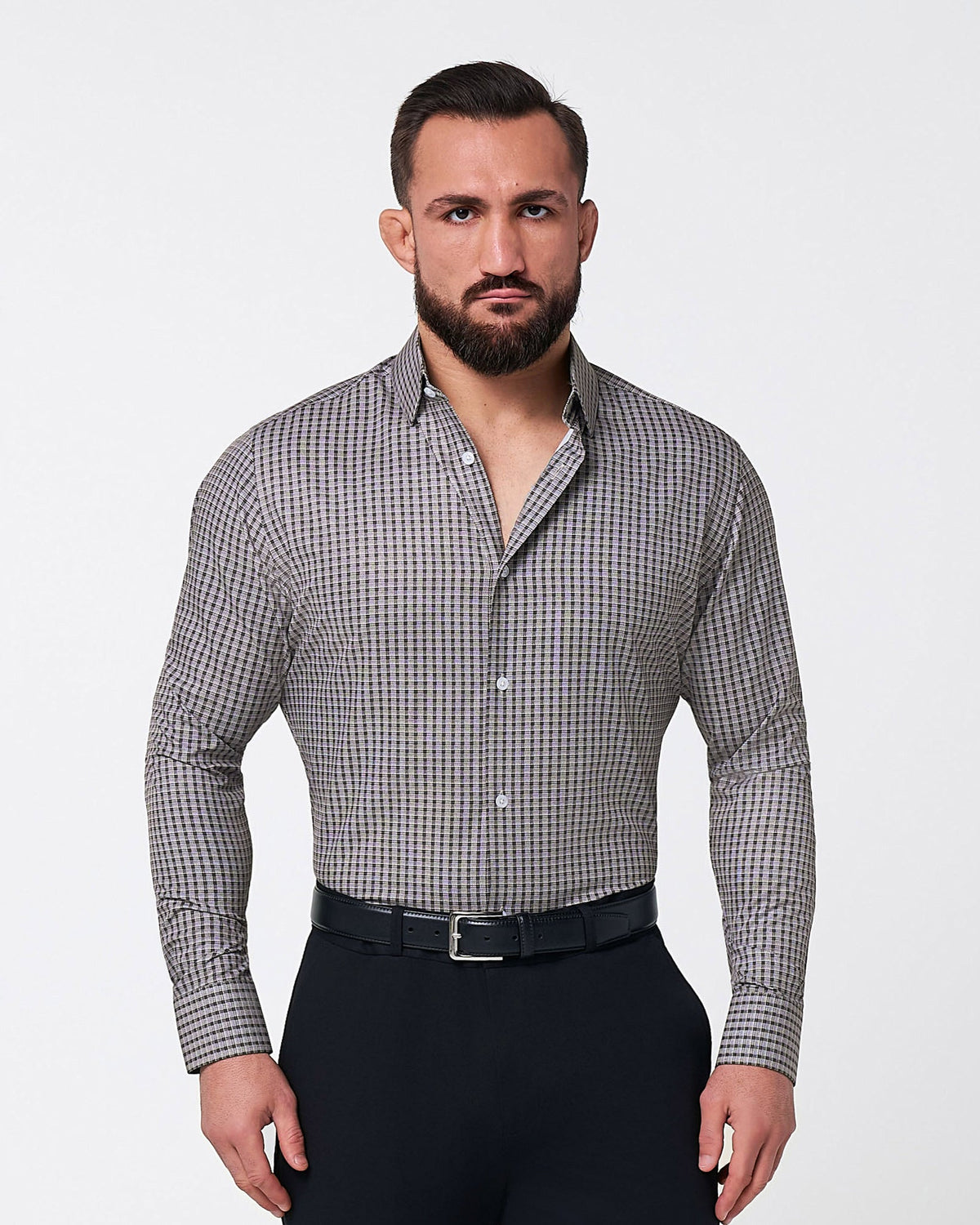 "The Mantle" White & Black Plaid | State & Liberty Dress Shirts