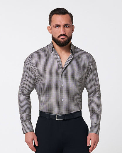 "The Mantle" White & Black Plaid | State & Liberty Dress Shirts