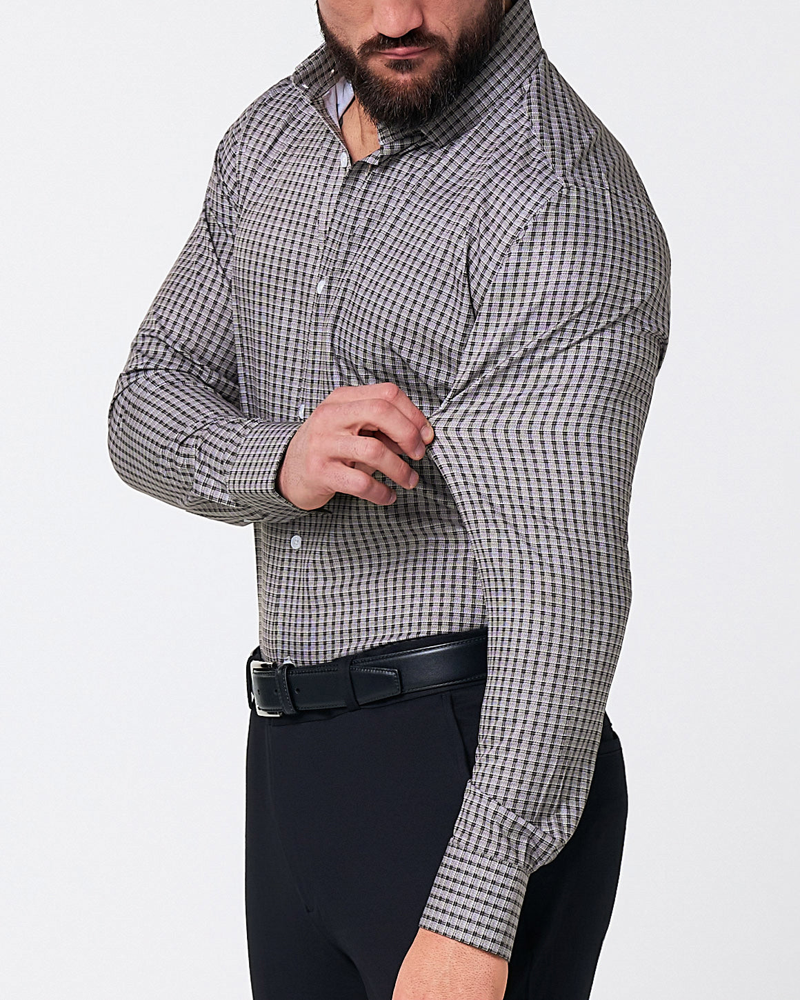 "The Mantle" White & Black Plaid | State & Liberty Dress Shirts