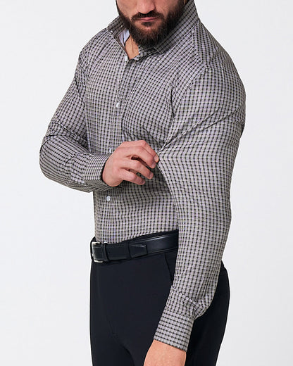 "The Mantle" White & Black Plaid | State & Liberty Dress Shirts