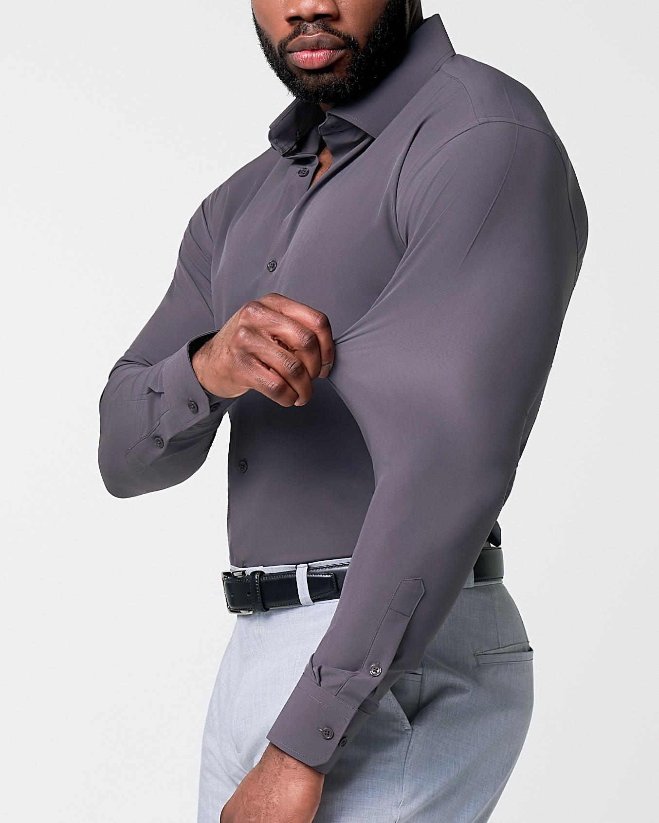 "The Ashen" Solid Dark Grey | State & Liberty Dress Shirts
