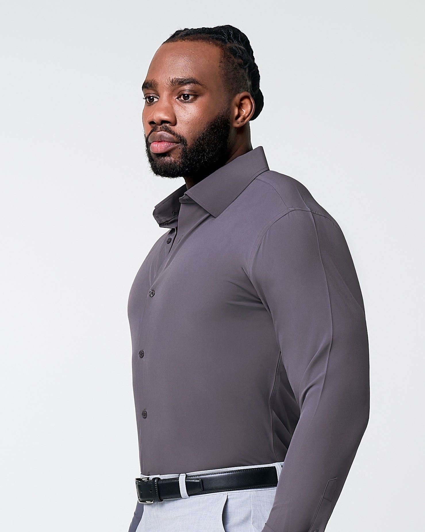 "The Ashen" Solid Dark Grey | State & Liberty Dress Shirts
